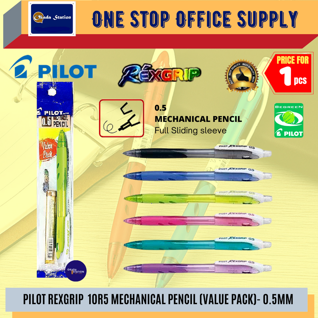 Pilot REXGRIP Mechanical Pencil Value Pack (0.5MM / 0.7MM) / Pilot Mechanical Pencil with Lead