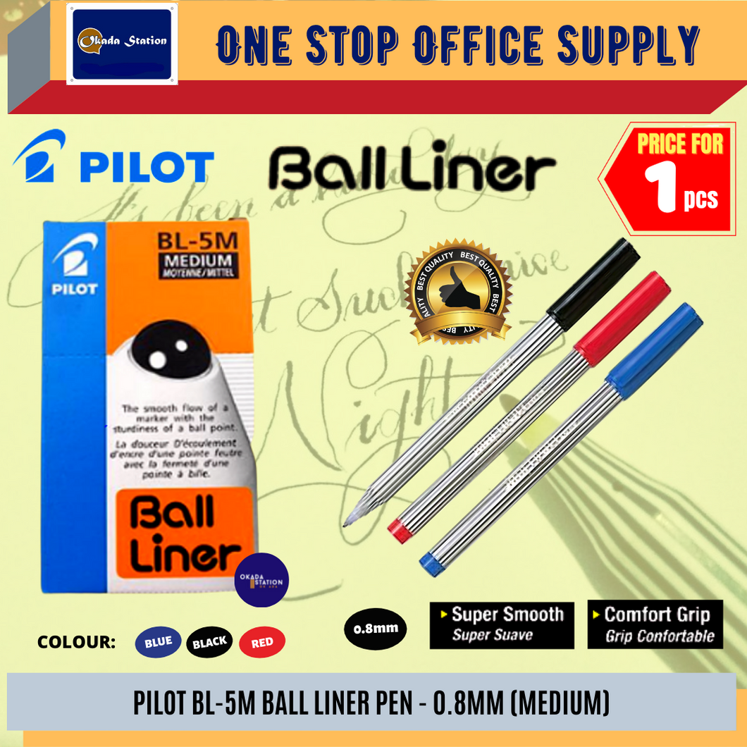 Pilot Ball Liner 0.8mm / Ball Pen / Ball Point Pen / Ball Liner 0.8mm Head