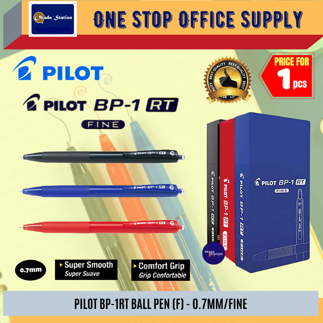 Pilot BP-1 RT Ball Pen (0.7mm, 1.0mm) / Ball Point Pen / Smooth Ball Pen