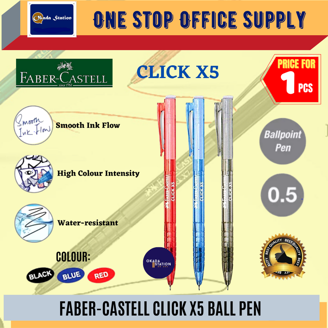 Faber-Castell Click X5 Ball Pen - 1425 Ball Pen / Faber Castell CLICK X5 / Faber Castell / 1425 / Stationery