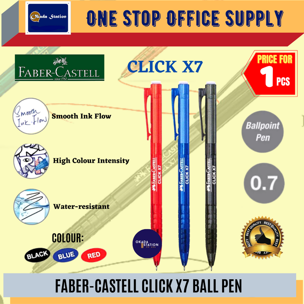 Faber-Castell Click X7 - 1422 Ball Pen / Faber Castell X7 / Faber Castell / 1422