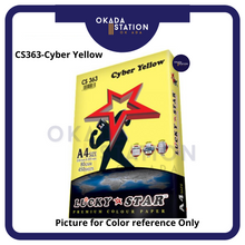 Load image into Gallery viewer, OKADA A4 80gms Cyber Colour Paper 450&#39;s / Kertas Warna / Lucky Star Color Paper / 450&#39;s Colour / Fluorescent Colour
