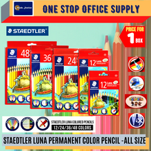 Load image into Gallery viewer, Staedtler Luna Permanent Colour Pencils Box 12S 12L 24L 36L 48L / Pensel Warna / Colored Pencils Box / Luna Colour
