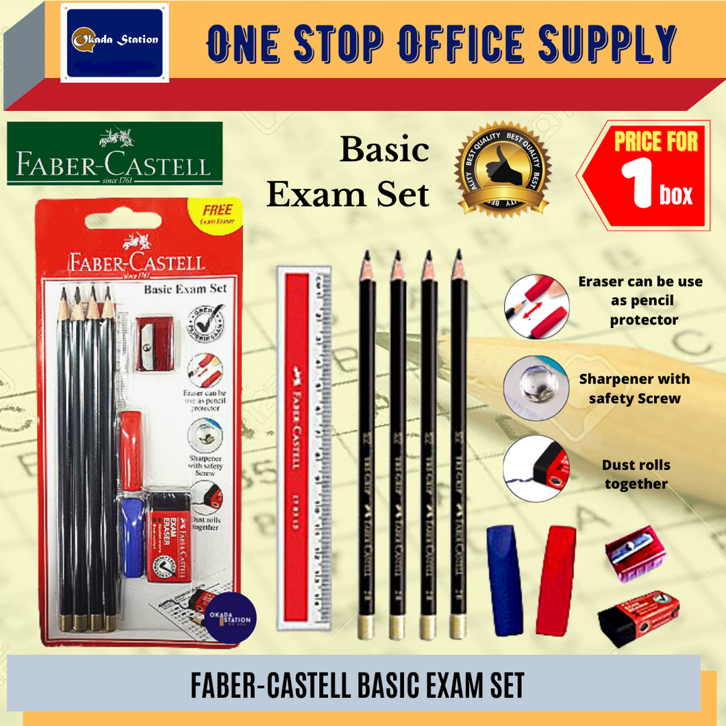 Faber-Castell Tri-Grip 2b Pencil Exam Set / Pensel Sekolah / Tri-grip 2B Pencil Set