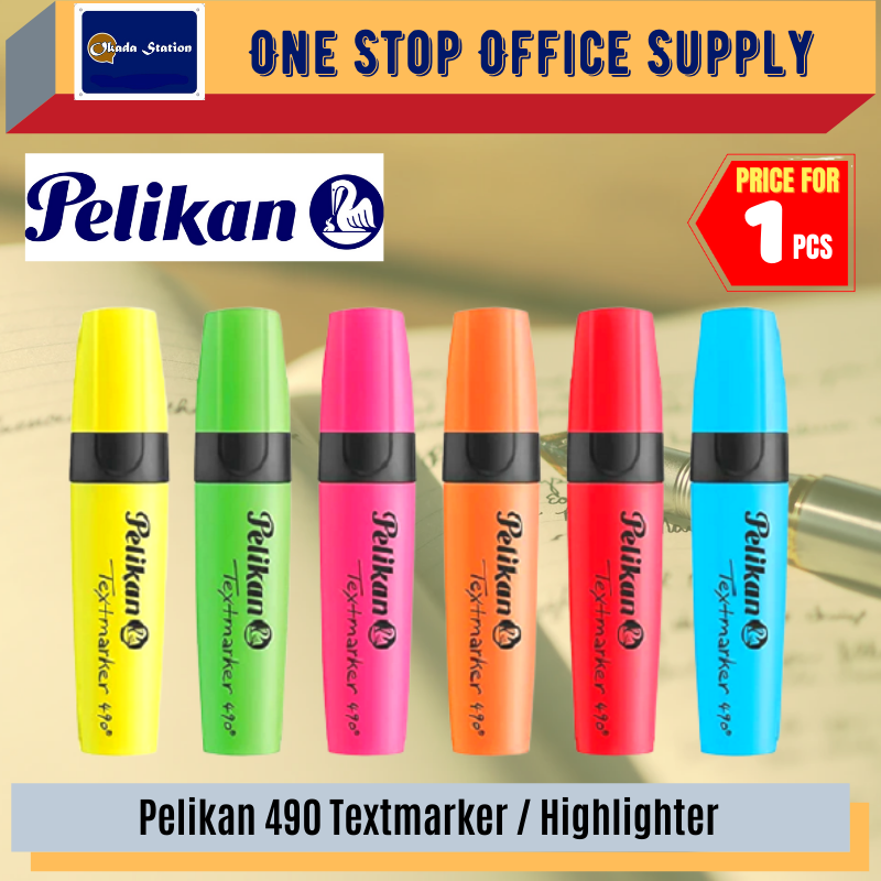 Pelikan 490 Textmarker Pen / Textliner / Highlighter / Highlight Pen / Text liner / Fluorescent