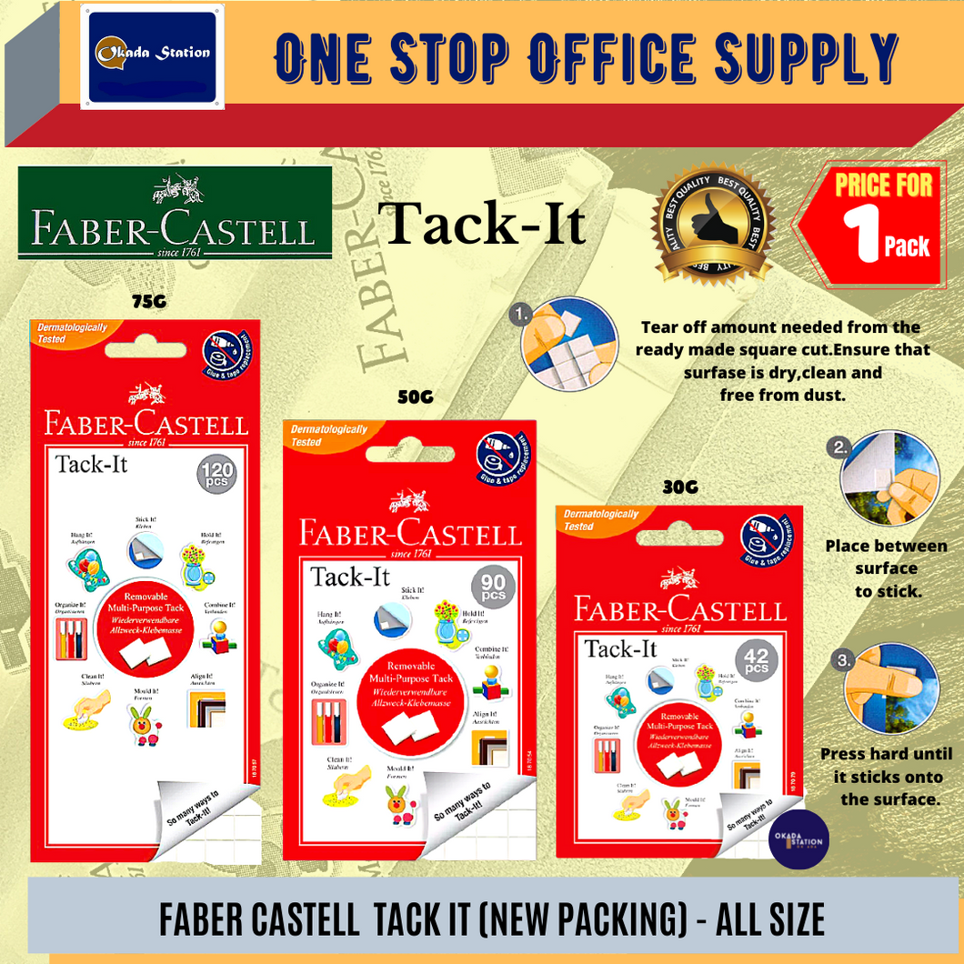 Faber-Castell Tack It (30g /50g/75g) / Tack-It / Multipurpose Adhesive / Multi-purpose Tack It