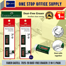 Load image into Gallery viewer, Faber-Castell Dust Free Eraser (2in1)-7085-20 / Eraser / Pemadam / Dust-Free Eraser / White Colour Eraser
