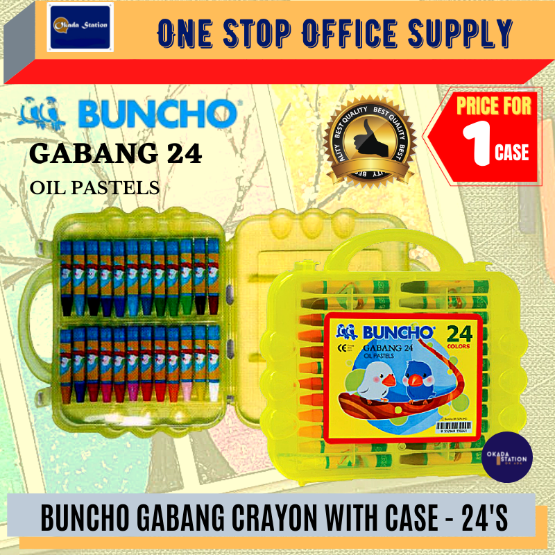 Buncho Gabang Oil Pastel Crayon (24'S) / Buncho Crayon / Oil Pastel / Gabang Crayon / Crayon in box #24 Colour