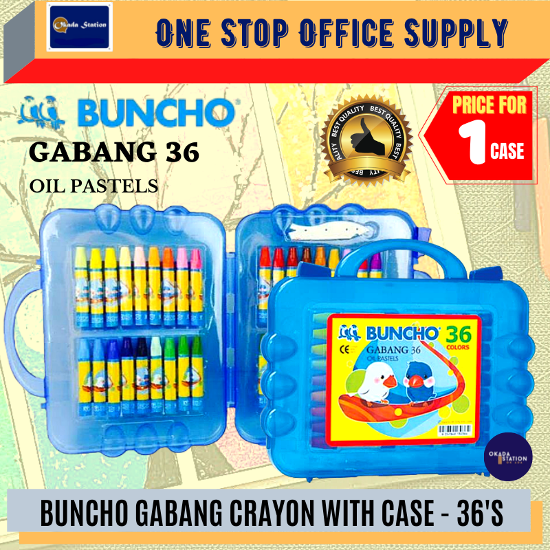 Buncho Gabang Oil Pastel Crayon (36 'S) / Buncho Crayon / Oil Pastel / Gabang Crayon / Crayon in box #36 Colour