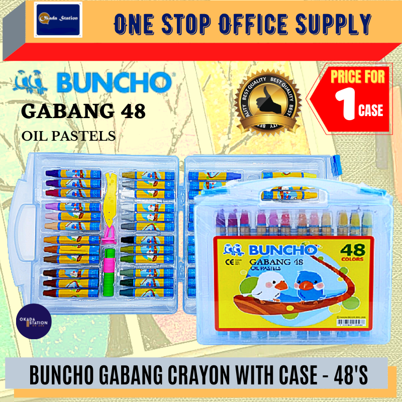 Buncho Gabang Oil Pastel Crayon (48'S) / Buncho Crayon / Oil Pastel / Gabang Crayon / Crayon in box #48 Colour