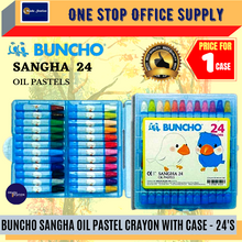 Load image into Gallery viewer, BUNCHO Sangha Oil Pastels Crayon (24&#39;S) / Buncho Crayon / Oil Pastel / Shangha Crayon / Buncho #24 Colour
