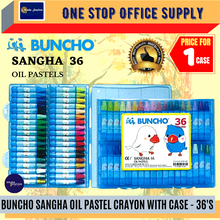 Load image into Gallery viewer, BUNCHO Sangha Oil Pastels Crayon (36&#39;S) / Buncho Crayon / Oil Pastel / Shangha Crayon / Buncho #36 Colour
