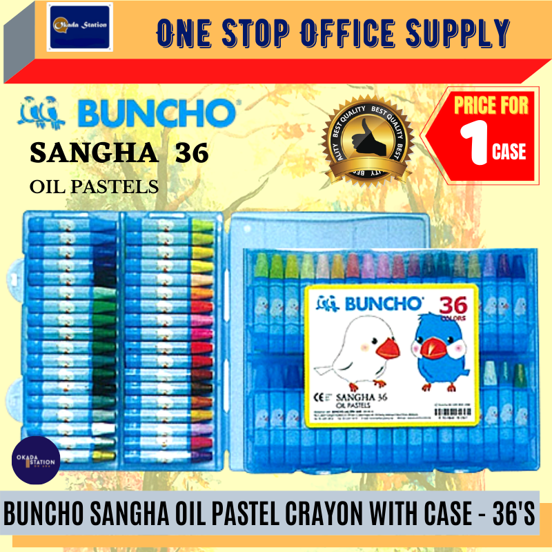 BUNCHO Sangha Oil Pastels Crayon (36'S) / Buncho Crayon / Oil Pastel / Shangha Crayon / Buncho #36 Colour