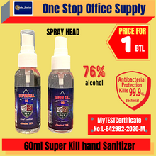 Load image into Gallery viewer, SUPER KILL HAND SANITIZER LIQUID 60 ML / SUPER KILL / HAND SANITIZER
