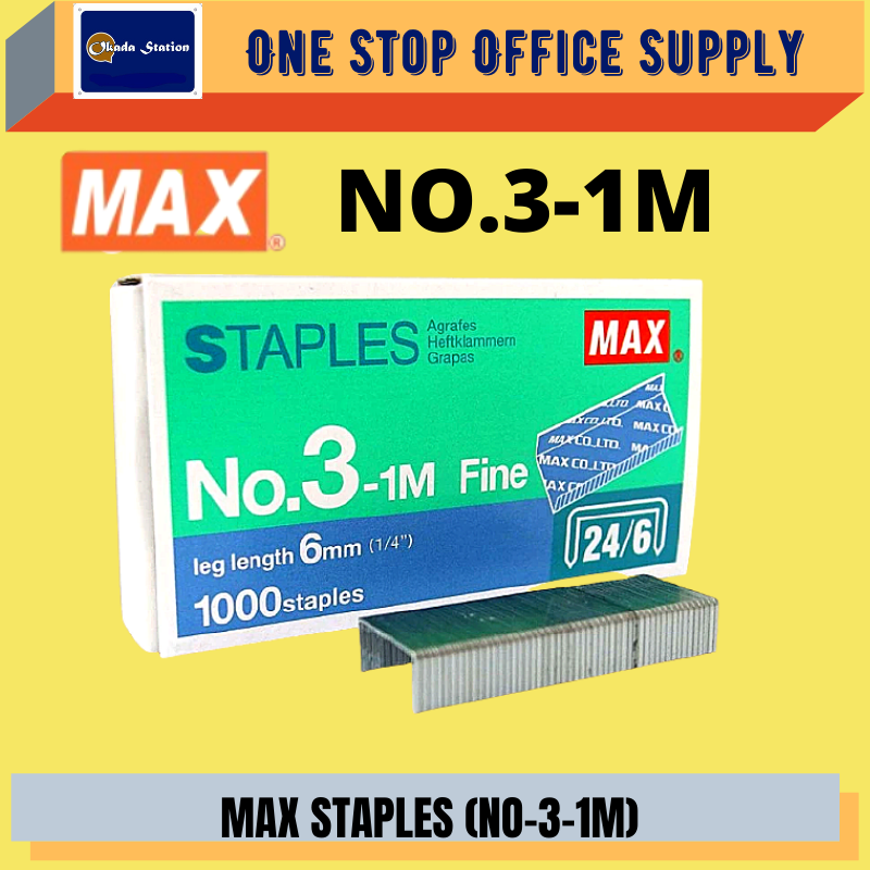 MAX STAPLES NO.3 -1M  / Bullet Stapler / Ubat Stapler / HD-50 / Dawai Kokot