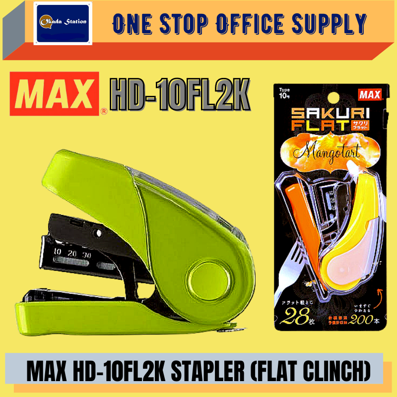 MAX FLAT CLINCH  STAPLER HD-10FL2K  / Stapler Hd10 / MAX HD 10FL2K / Max HD 10-10FL2K / MAX Stapler