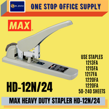 Load image into Gallery viewer, MAX HEAVY DUTY STAPLER (HD-12N/24) / Up to 240 pages paper / Heavy Duty Stapler / HD-12N/24 / MAX Stapler / Heavy Duty
