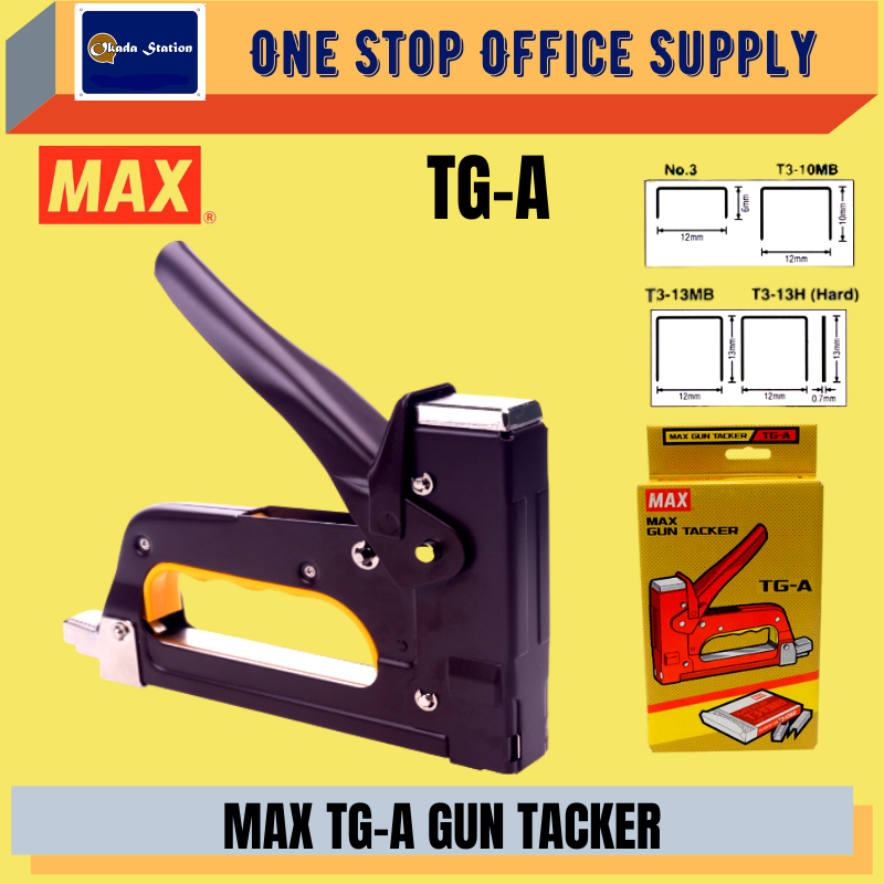 MAX Stapler Gun TG-A / Stapler Gun / Stapler / Gun Nail / Nail Tacker / Notice Board Tacker / Gun Tacker