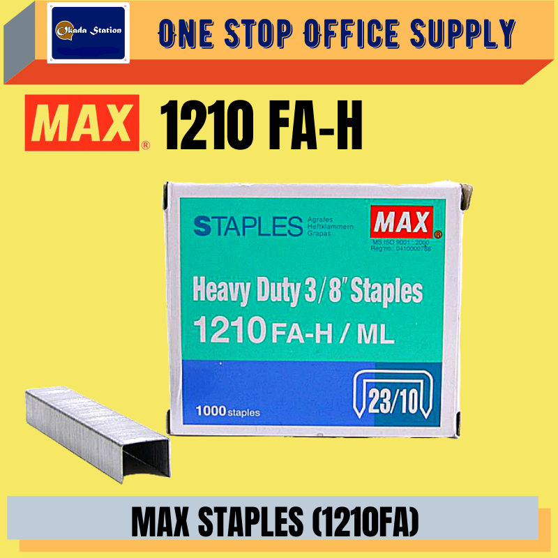 MAX STAPLES NO:1210 FAH / Bullet Stapler / Ubat Stapler / Heavy Duty / Dawai Kokot