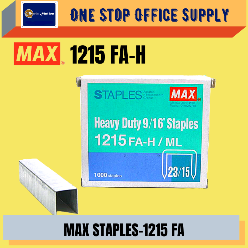 MAX STAPLES NO:1215 (23/15) / Bullet Stapler / Ubat Stapler / Heavy Duty / Dawai Kokot