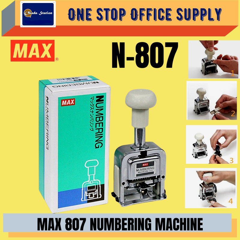 MAX N-807 NUMBERING MACHINE / Numbering Machine / 8 Digits Number Machine / Max