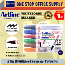 Load image into Gallery viewer, Artline Whiteboard Marker Pen (509A) /  Marker Pen / Whiteboard Marker / Chisel Point / 509 Marker Pen
