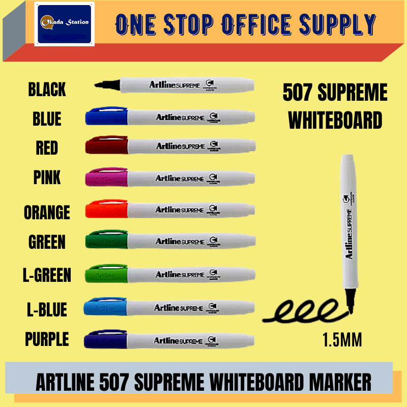 ARTLINE 507 SUPREME WHITEBOARD MARKER (1.5mm) / Marker Pen / WHITEBOARD Marker /SURPREME