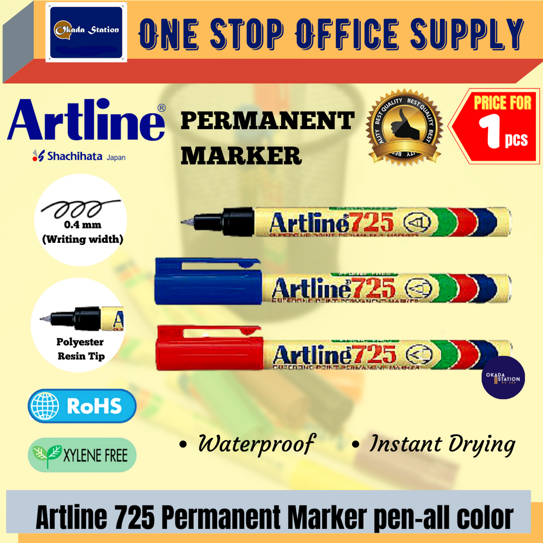 ARTLINE 725 PERMANENT MARKER / Marker Pen / Permanent Marker / Artline 725 Permanent Marker