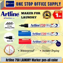 Load image into Gallery viewer, ARTLINE 750 Laundry Permanent Marker Pen / Laundry Pen / Artline Laundry Permanent Marker Pen
