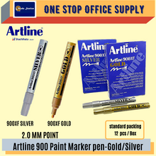 Load image into Gallery viewer, Artline Metallic Permanent Marker Pen 900XF (2.3mm) (Gold/Silver) / Ink Marker Pen / Gold Ink Marker / Silver Ink Marker
