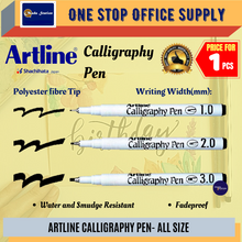 Load image into Gallery viewer, Artline Calligraphy Pen (Chisel) (1.0mm / 2.0mm / 3.0mm) / Drawing Pen / Black Ink Calligraphy Pen
