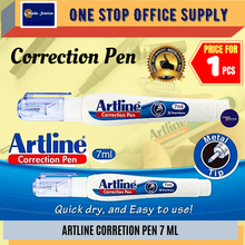 Load image into Gallery viewer, Artline Correction Pen (7ml) / Liquid Paper / 7ml / Artline Correction Pen
