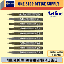 Load image into Gallery viewer, Artline Drawing System Pen / Technical Drawing Pen (0.1mm/ 0.2mm/ 0.3mm/ 0.4mm/ 0.5mm/ 0.6mm/ 0.7mm/ 0.8mm)
