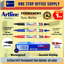 Load image into Gallery viewer, Artline 041T Twin Tip Permanent Marker Pen(EK-041T) / Dual Tip Permanent Marker Pen
