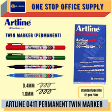 Load image into Gallery viewer, Artline 041T Twin Tip Permanent Marker Pen(EK-041T) / Dual Tip Permanent Marker Pen
