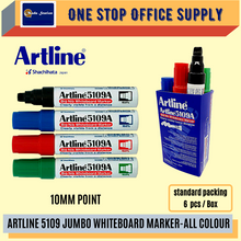 Load image into Gallery viewer, Artline 5109A Whiteboard Marker Pen / Big Nib Marker Pen / White board Marker / Chisel Point / 5109A Marker
