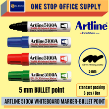 Load image into Gallery viewer, Artline 5100A Whiteboard Marker Pen / Big Nib Marker Pen / White board Marker / Bullet Point / 5100A Marker
