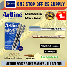 Load image into Gallery viewer, Artline Metallic Permanent Marker Pen 990XF-1.2mm (Gold/Silver) / Ink Marker Pen / Gold Ink Marker / Silver Ink Marker
