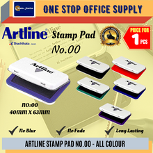 Load image into Gallery viewer, Artline Stamp Pad No.00 (Black/ Blue/ Red) / Artline Chop Pad / Artline Stamp Pad No.00
