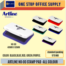 Load image into Gallery viewer, Artline Stamp Pad No.00 (Black/ Blue/ Red) / Artline Chop Pad / Artline Stamp Pad No.00
