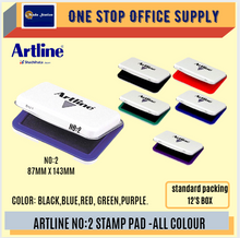 Load image into Gallery viewer, Artline Stamp Pad No.2 (Black/ Blue/ Red) / Artline Chop Pad / Artline Stamp Pad No.2
