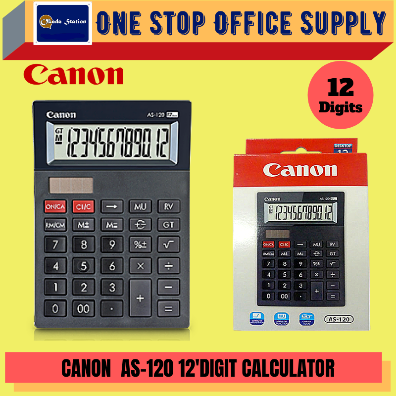 CANON CALCULATOR AS-120R (Original) / Canon Calculator / AS120R Calculator / 12 Digits Calculator / desktop Calculator