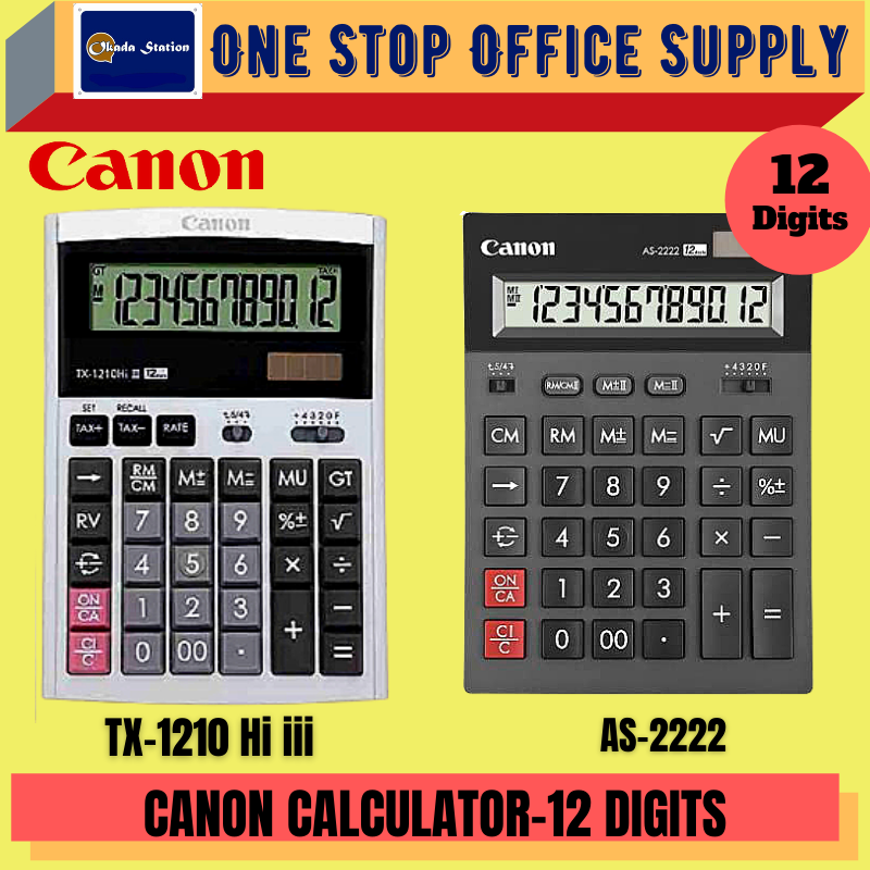 CANON CALCULATOR TX-1210 HI III / AS-2222/ 12 DIGITS/CANON / TX-1210/AS-2222/CALCULATOR