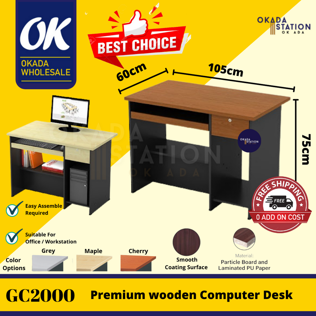 OKADA GC2000 Computer Table / Meja Komputer / Office Table / Meja Belajar / Computer Desk / G Series