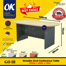 Load image into Gallery viewer, OKADA GO18 Oval Meeting Table / Meja Belajar / Study Table Desk / Meja Study / Office Desk / Meja Meeting / G Series
