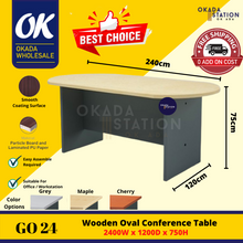 Load image into Gallery viewer, OKADA GO24 Oval Meeting Table / Meja Belajar / Study Table Desk / Meja Study / Office Desk / Meja Meeting / G Series
