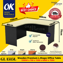 Load image into Gallery viewer, OKADA GL1515L L-Shape Office Table / Meja Belajar / Study Table Desk / Meja Study / Office Desk / Meja Kayu / G Series
