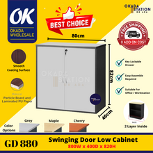 Load image into Gallery viewer, OKADA GD880 Swinging Door Low Cabinet / Drawer Cabinet / Almari Buku / Kabinet / Cabinet Storage / Bookshelf / G Series
