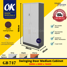 Load image into Gallery viewer, OKADA GB747 Swing Door Cabinet / Drawer Cabinet / Almari Buku / Kabinet / Cabinet Storage / Bookshelf / G Series
